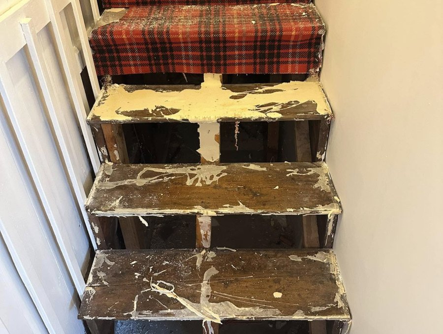 Escalier et étage remis à neuf